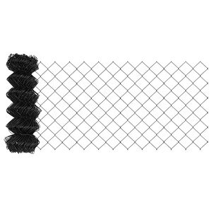 vidaXL Chain Link Fence Gray 393.7" x 15.7" Steel