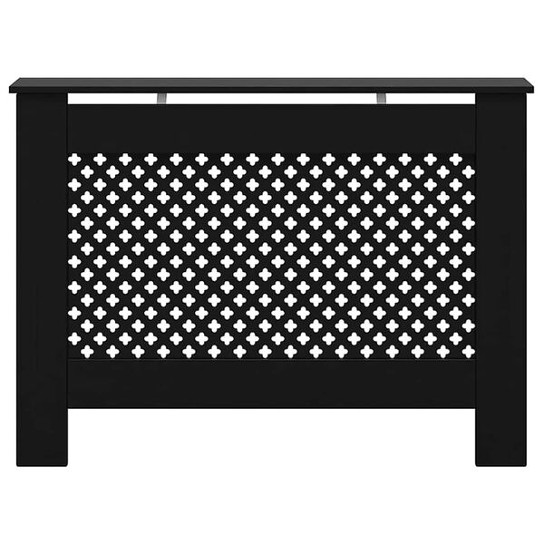 vidaXL Radiator Cover Black 44.1"x7.5"x32.1" MDF