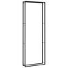 vidaXL Firewood Rack Matt Black 43.3"x11"x122.8" Steel
