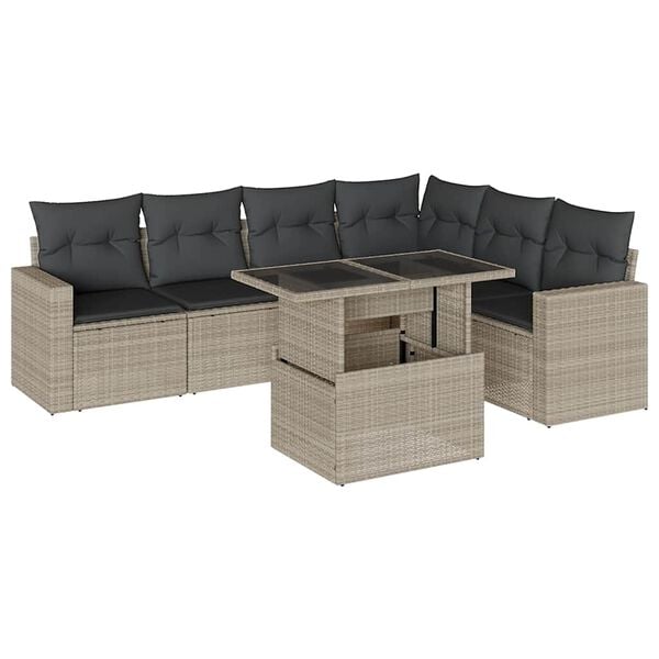 vidaXL Garden Sofa Set Light grey and anthracite
