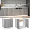 vidaXL Sink Bottom Cabinet Gray Sonoma Engineered Wood Medium Storage