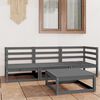 vidaXL Garden Lounge Set Grey Solid pinewood 27.6 x 27.6 x 26.4 in