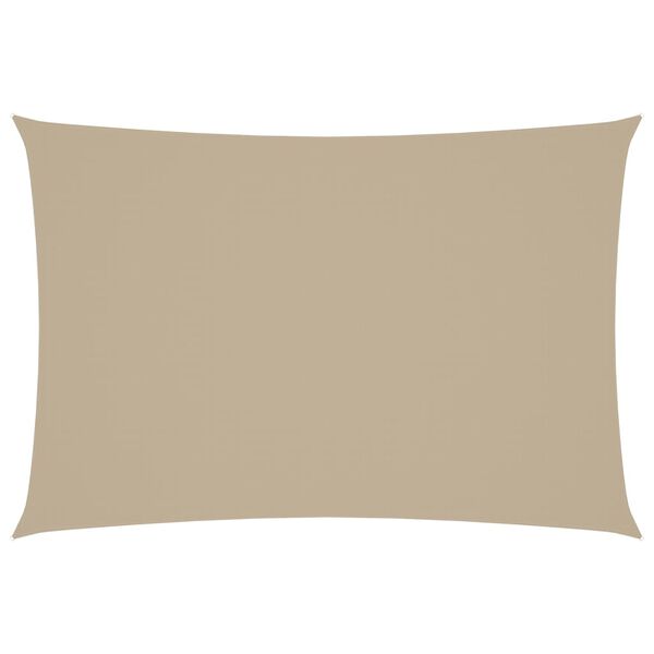 vidaXL Sunshade Sail Oxford Fabric Rectangular 8.2x14.8' Beige