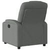 vidaXL Recliner Chair Dark Grey 100% Polyester, Metal, Plywood Single