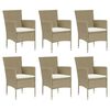 vidaXL Dining Set Beige, Cream White, Black