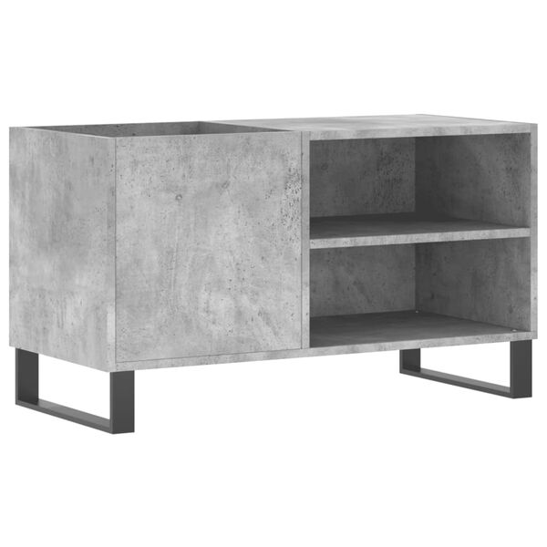 vidaXL Record Cabinet Concrete Grey Engineered Wood, Iron Medium