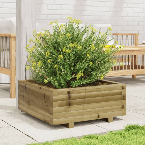 vidaXL Garden Planter Natural pine Solid pine wood Medium Durable