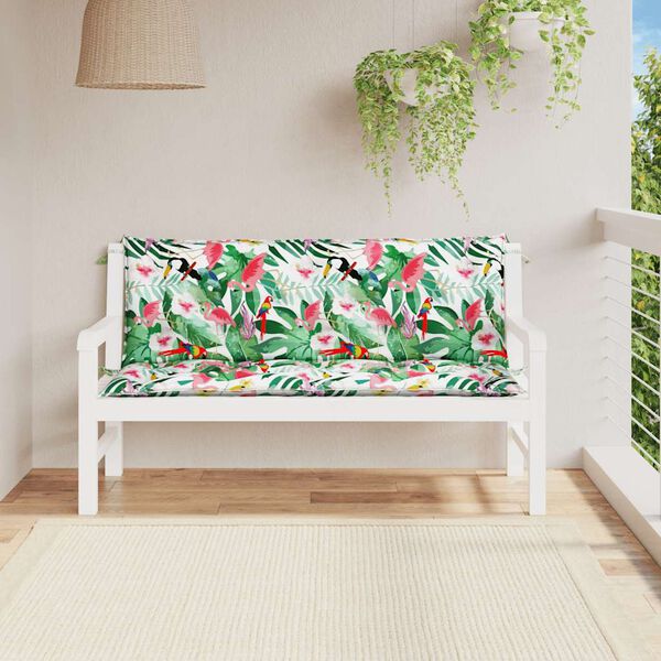 vidaXL Garden Bench Cushion Set of 2 Multicolor Fabric (100% polyester)