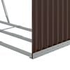 vidaXL Log Holder Brown 47.2"x17.7"x39.4" Galvanized Steel