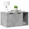 vidaXL Cat Litter Box Enclosure Concrete grey Engineered wood One Size