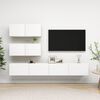 vidaXL TV Cabinet Set Set of 4 White Engineered wood Different sizes
