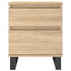 vidaXL Bedside Cabinet Set of 2 Sonoma Oak Engineered wood, metal Medium