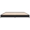 vidaXL Bed Frame Black Engineered wood, Steel King Size Durable