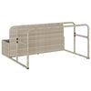 vidaXL Poolside Float Storage Light Grey PE Rattan, Powder-Coated Steel