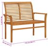 vidaXL Garden Bench Taupe Smooth teak hardwood with water-based finish