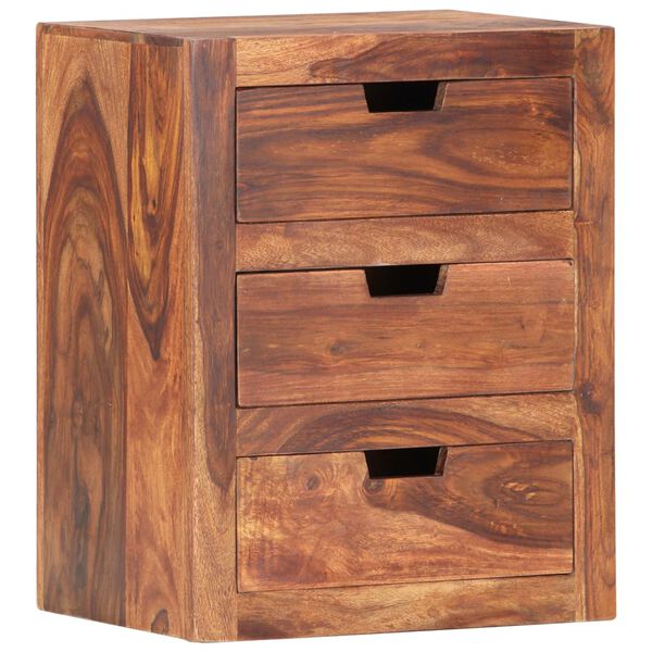 vidaXL Bedside Cabinet 15.7"x11.8"x19.7" Solid Acacia Wood