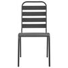 vidaXL Outdoor Chair Set of 2 Dark Grey E-coated and powder-coated steel