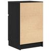 vidaXL Bedside Cabinet Black Engineered wood Standard Bedside Cabinet