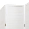 vidaXL Room Divider 6 Panels White Solid Wood Paulownia