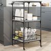 vidaXL Kitchen Trolley Gray Sonoma 23.8"x19.7"x41.3" Engineered Wood
