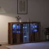 vidaXL LED Sideboard Old Wood 63.78 x 14.57 x 39.37 in Engineered Wood