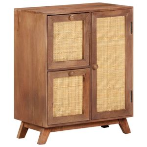 vidaXL Sideboard Wheat finish Solid mango wood, natural cane Medium