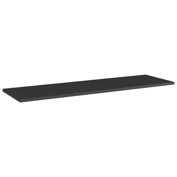 vidaXL Shelf Set of 4 High gloss black Engineered wood
