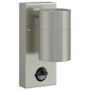 vidaXL Outdoor Wall Light 2 pcs Silver 2.56 x 4.13 x 6.30 in