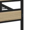 vidaXL Bed Frame Sonoma Oak Steel, Engineered Wood Full Bed Frame