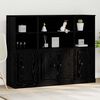 vidaXL Highboard Black Oak 51.97 x 13.98 x 40.75 in Engineered Wood