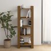 vidaXL Book Cabinet Honey Brown Solid Pine Wood Medium Book Cabinet