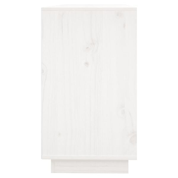vidaXL Sideboard White 43.7x13.4x23.6" Solid Wood Pine