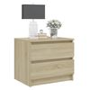 vidaXL Bed Cabinet Set of 2 Sonoma oak Engineered wood Standard