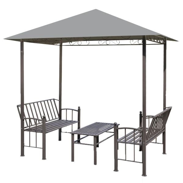 vidaXL Garden Pavilion Anthracite Polyester Medium to Large