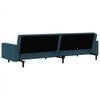 vidaXL Sofa Bed Blue Velvet (100% polyester), wood, plastic Standard