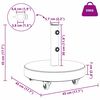 vidaXL Parasol Base Manual Grey 17.72 x 17.72 x 17.72 in