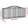 vidaXL Gabion Basket Set of 5 Silver Galvanized Iron
