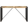 vidaXL Dining Table Brown and black Solid mango wood, powder-coated steel