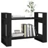 vidaXL Book Cabinet Black Solid Pine Wood 31.5x13.8x22.2 in Book Cabinet