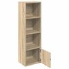 vidaXL Bookcase Sonoma oak Engineered wood Medium Bookcase Rectangular