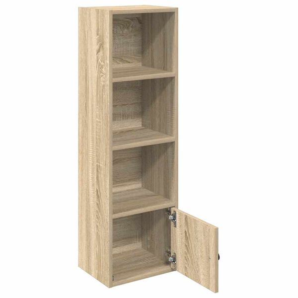vidaXL Bookcase Sonoma oak Engineered wood Medium Bookcase Rectangular