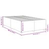 vidaXL Bed Frame Dark Grey Polyester (100%) Double Bed Frame