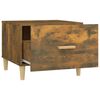 vidaXL Coffee Table Smoked Oak Engineered wood, Solid eucalyptus wood