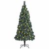 vidaXL Artificial Pre-lit Christmas Tree with 300 LEDs Green 70.9" PET