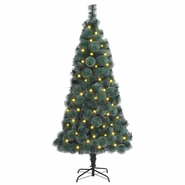 vidaXL Artificial Pre-lit Christmas Tree with 300 LEDs Green 70.9" PET