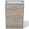 vidaXL Shoe Cabinet Oak Engineered wood Medium Shoe Cabinet