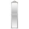vidaXL Free-standing Mirror Silver Glass, eucalyptus wood, engineered wood