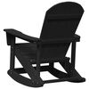 vidaXL Adirondack Rocking Chair Black 92 x 73.5 x 92 cm HDPE