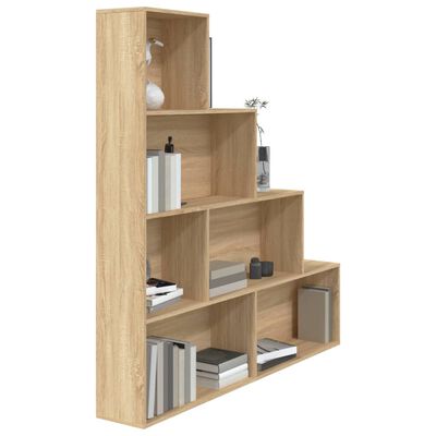 vidaXL Book Cabinet/Room Divider Sonoma Oak 61"x9.4"x63" Engineered Wood