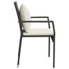 vidaXL Garden Chair Black with Cream White Cushions PE rattan Standard